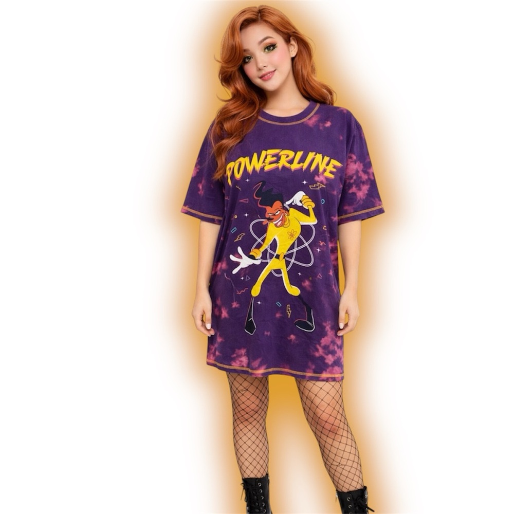 Disney A Goofy Movie Powerline Tie-Dye T-Shirt Dress